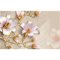 Портреты картины репродукции на заказ - Ветка лилий - 3D фотообои