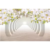 Портреты картины репродукции на заказ - Цветочный вход - 3D фотообои|3Д обои в спальню