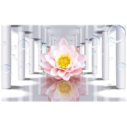 Лилия среди колонн - 3D фотообои - Модульная картины, Репродукции, Декоративные панно, Декор стен