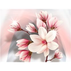 Ветка магнолии - 3D фотообои - Модульная картины, Репродукции, Декоративные панно, Декор стен