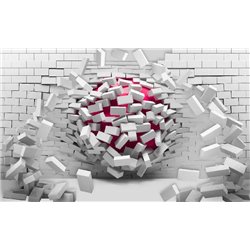 Кирпичная стена - 3D фотообои - Модульная картины, Репродукции, Декоративные панно, Декор стен