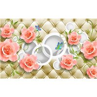 Портреты картины репродукции на заказ - Цветы и бабочки - 3D фотообои