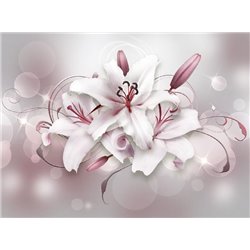 Лилии - 3D фотообои - Модульная картины, Репродукции, Декоративные панно, Декор стен