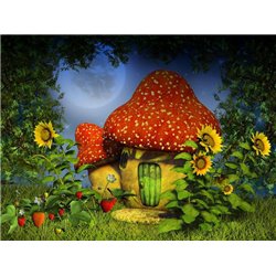 Дом-мухомор - Фотообои детские - Модульная картины, Репродукции, Декоративные панно, Декор стен