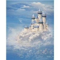 Портреты картины репродукции на заказ - Замок в облаках - Фотообои детские
