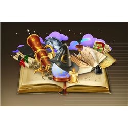 Книга звездочета - Фотообои детские - Модульная картины, Репродукции, Декоративные панно, Декор стен