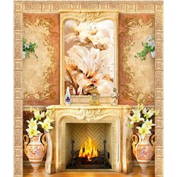 Лилии и огонь - Фотообои Интерьеры - Модульная картины, Репродукции, Декоративные панно, Декор стен