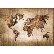 Картина на холсте по фото Модульные картины Печать портретов на холсте Карта на коре - Фотообои карта мира