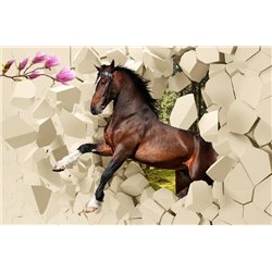 Элегантный скакун - 3D фотообои - Модульная картины, Репродукции, Декоративные панно, Декор стен