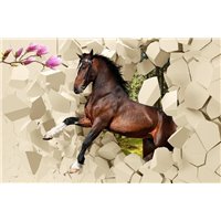 Портреты картины репродукции на заказ - Элегантный скакун - 3D фотообои