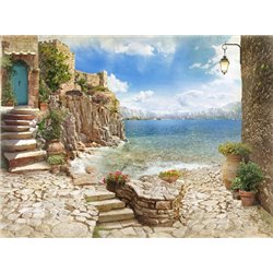 Дом на берегу моря - Фотообои Фрески|Фрески на кухню - Модульная картины, Репродукции, Декоративные панно, Декор стен