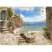 Дом на берегу моря - Фотообои Фрески|Фрески на кухню