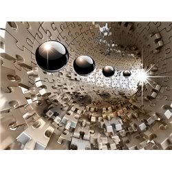 Тоннель 3d с шарами - 3D фотообои|3D расширяющие пространство - Модульная картины, Репродукции, Декоративные панно, Декор стен