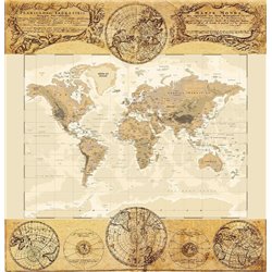 Географическая карта - Фотообои карта мира - Модульная картины, Репродукции, Декоративные панно, Декор стен