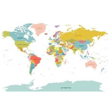Картина на холсте по фото Модульные картины Печать портретов на холсте Южная полярная область земного шара - Фотообои карта мира
