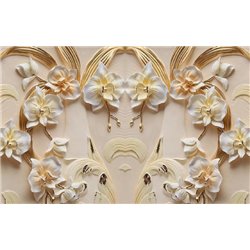 Фарфоровые цветы - 3D фотообои|3D цветы - Модульная картины, Репродукции, Декоративные панно, Декор стен