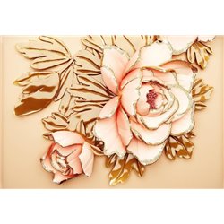 Цветы с золотом - 3D фотообои - Модульная картины, Репродукции, Декоративные панно, Декор стен