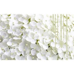 Белоснежная гортензия - 3D фотообои|3D цветы - Модульная картины, Репродукции, Декоративные панно, Декор стен