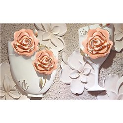 Оранжевые бутоны - 3D фотообои|3Д обои в спальню - Модульная картины, Репродукции, Декоративные панно, Декор стен