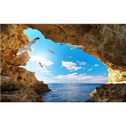 Ясное небо над морем - Фотообои Море - Модульная картины, Репродукции, Декоративные панно, Декор стен
