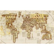 Картина на холсте по фото Модульные картины Печать портретов на холсте Объёмные буквы на карте - Фотообои карта мира