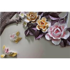 Картина на холсте по фото Модульные картины Печать портретов на холсте Голуби - 3D фотообои|3D цветы