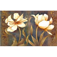 Портреты картины репродукции на заказ - Два цветка - 3D фотообои