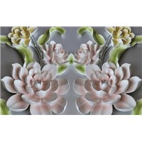 Нежный лотос - 3D фотообои|3D цветы