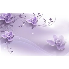 Картина на холсте по фото Модульные картины Печать портретов на холсте Сиреневые орхидеи - 3D фотообои|3D цветы