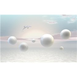 Прыжок дельфина - 3D фотообои - Модульная картины, Репродукции, Декоративные панно, Декор стен