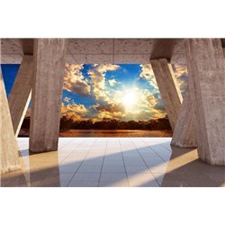 Рассвет - Фотообои Расширяющие пространство - Модульная картины, Репродукции, Декоративные панно, Декор стен