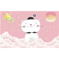 Белый кот - Фотообои детские|для мальчика