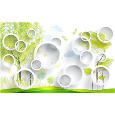 Картина на холсте по фото Модульные картины Печать портретов на холсте Зелёный лес - 3D фотообои