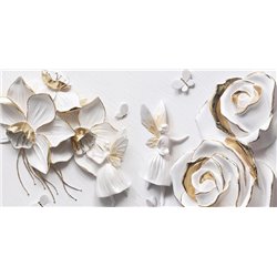 Ангелы собирают нектар - 3D фотообои|3D цветы - Модульная картины, Репродукции, Декоративные панно, Декор стен