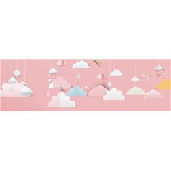 Бумажные облака - Фотообои детские|для девочки - Модульная картины, Репродукции, Декоративные панно, Декор стен