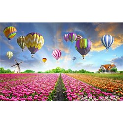 Парад аэростатов - 3D фотообои|3D расширяющие пространство - Модульная картины, Репродукции, Декоративные панно, Декор стен