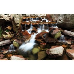 Маленький водопад - 3D фотообои|3Д обои для зала - Модульная картины, Репродукции, Декоративные панно, Декор стен