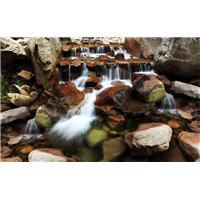 Портреты картины репродукции на заказ - Маленький водопад - 3D фотообои|3Д обои для зала