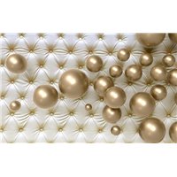 Портреты картины репродукции на заказ - Золотые шары - 3D фотообои|3Д обои в спальню