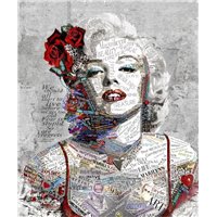 Портреты картины репродукции на заказ - Американская киноактриса - 3D фотообои|3Д обои для зала