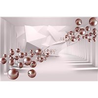 Портреты картины репродукции на заказ - Бордовые шары - 3D фотообои|3Д обои для зала