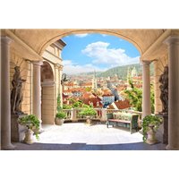 Портреты картины репродукции на заказ - Вид на город - Фотообои Фрески