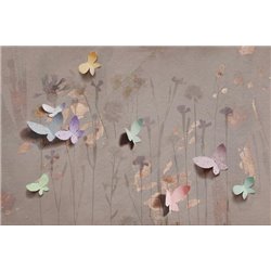 Бабочки на цветах - Фотообои детские - Модульная картины, Репродукции, Декоративные панно, Декор стен