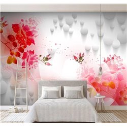Ветки шиповника - 3D фотообои|3D цветы - Модульная картины, Репродукции, Декоративные панно, Декор стен
