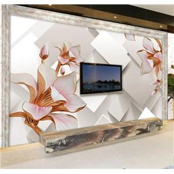 Золотые лилии - 3D фотообои|3D цветы - Модульная картины, Репродукции, Декоративные панно, Декор стен