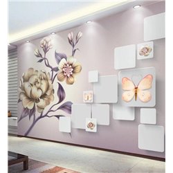 Цветок пиона - 3D фотообои|3D цветы - Модульная картины, Репродукции, Декоративные панно, Декор стен