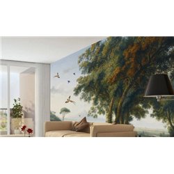 Птицы у дерева - Фотообои природа|деревья и травы - Модульная картины, Репродукции, Декоративные панно, Декор стен