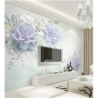Портреты картины репродукции на заказ - Цветы каменной розы - 3D фотообои|3D цветы