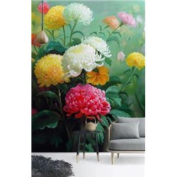 Яркие георгины - 3D фотообои|3D цветы - Модульная картины, Репродукции, Декоративные панно, Декор стен