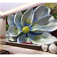 Портреты картины репродукции на заказ - Раскрашенный цветок - 3D фотообои|3D цветы